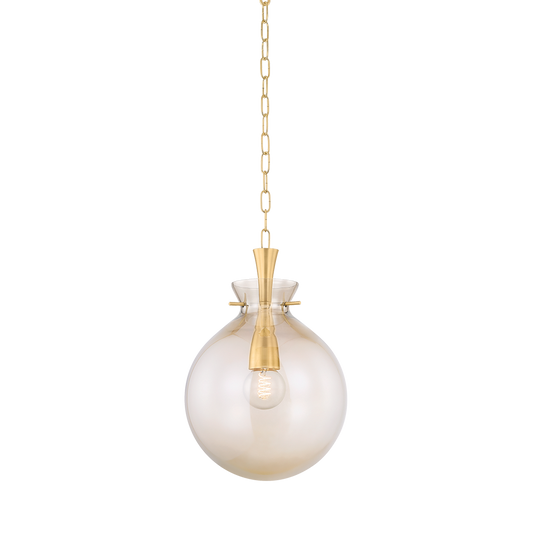 Benita Pendant by Mitzi in Aged Brass Finish 