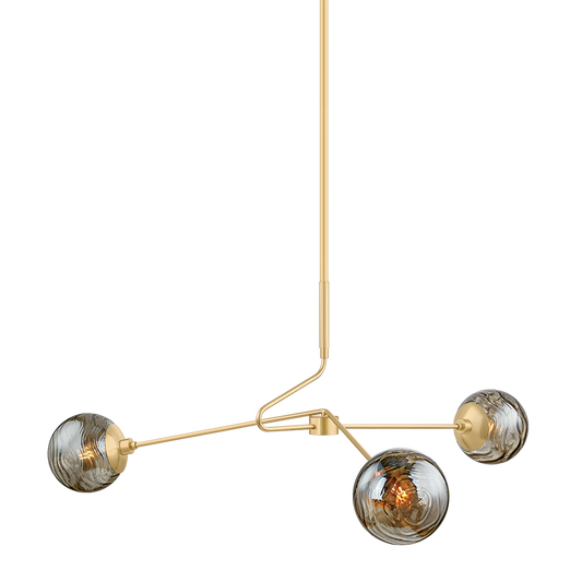 Nyla Chandelier by Mitzi in Aged Brass Finish 