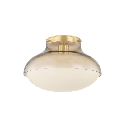 Gianna Flush Mount by Mitzi in Aged Brass Finish 