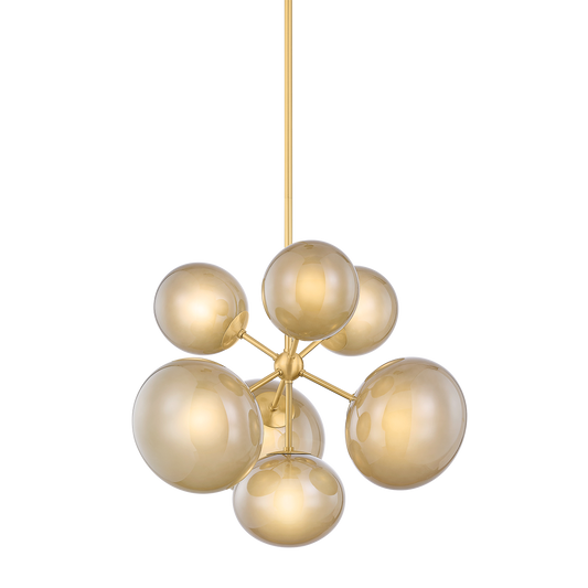 Zaley Chandelier by Mitzi in Aged Brass Finish 