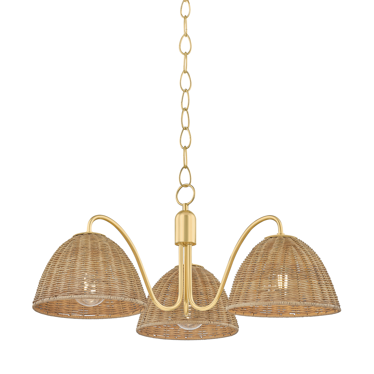 Katniss Chandelier by Mitzi in Aged Brass Finish 