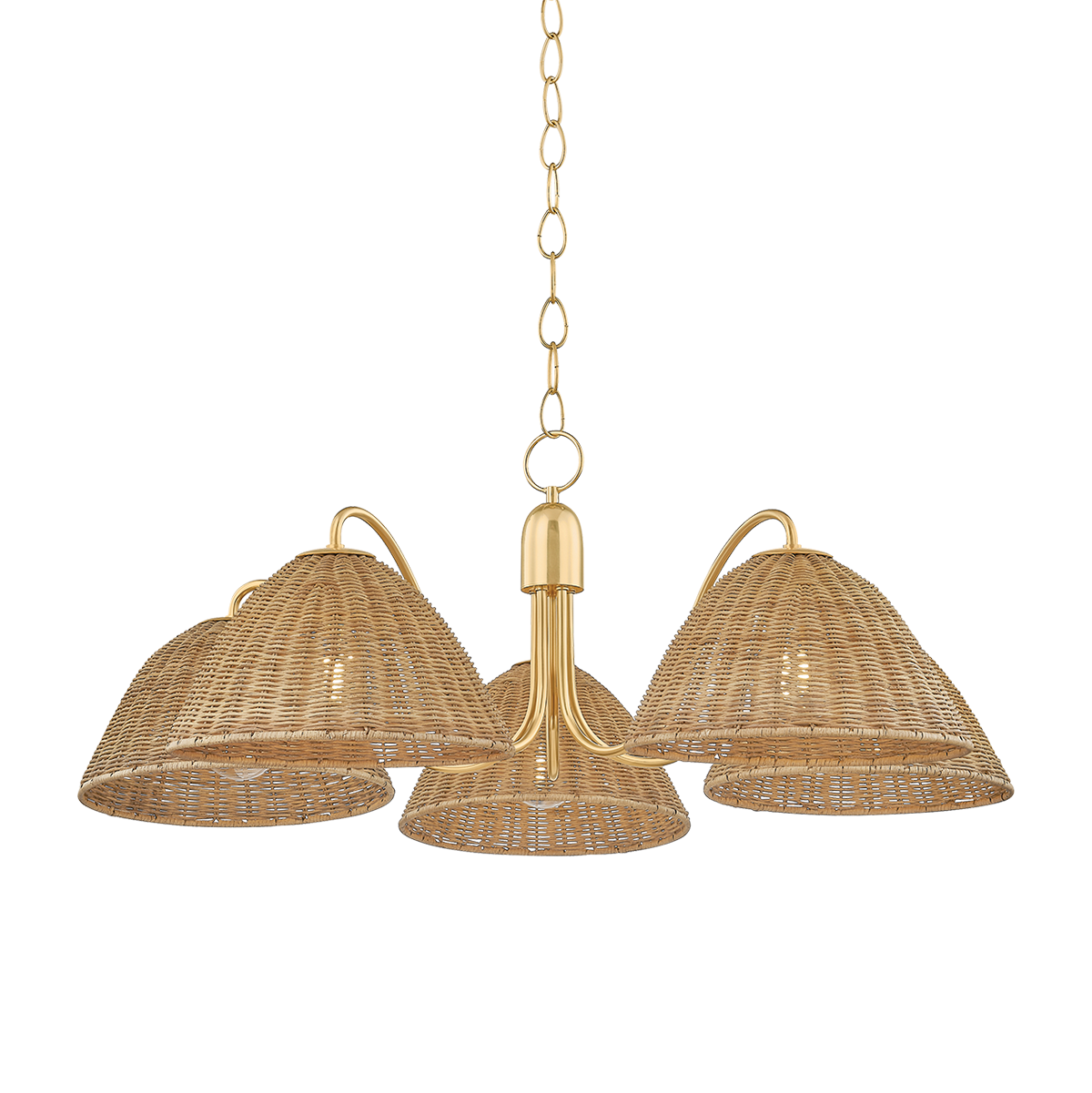 Katniss Chandelier by Mitzi in Aged Brass Finish 
