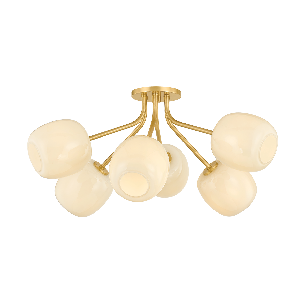 Lisette Semi Flush by Mitzi - Aged Brass Finish