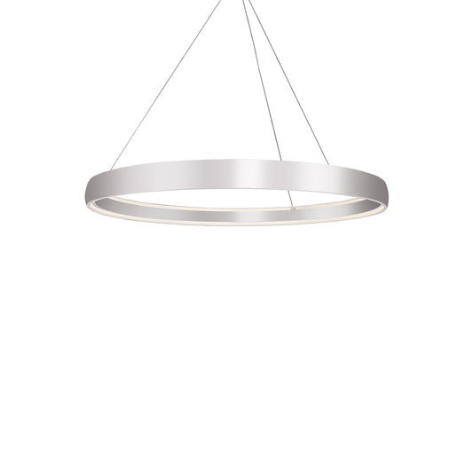 Halo LED Pendant in Brushed Silver Finish | Kuzco Lighting