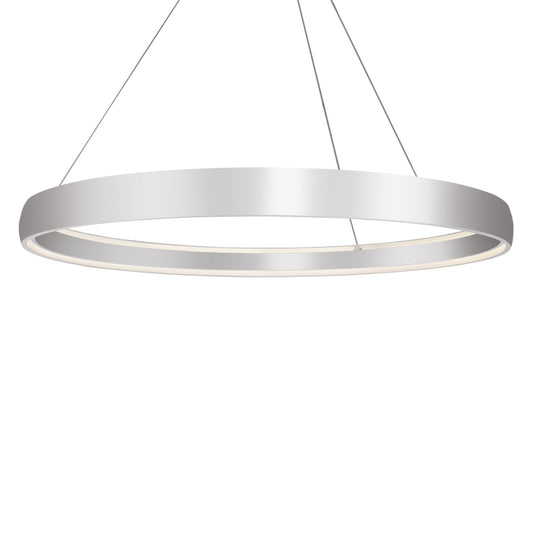 Halo LED Pendant in Brushed Silver Finish | Kuzco Lighting