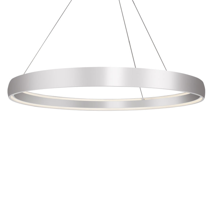 Halo LED Pendant in Brushed Silver Finish | Kuzco Lighting
