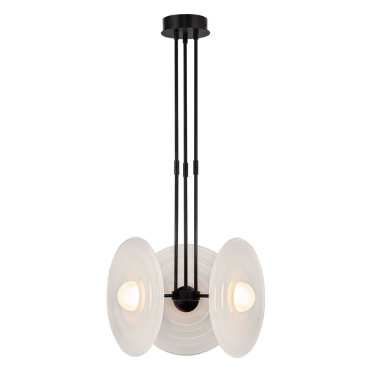 Harbour 18-in Urban Bronze/Glossy Opal LED Pendant by Alora Lighting | PD350318UBGO | Alora Lighting