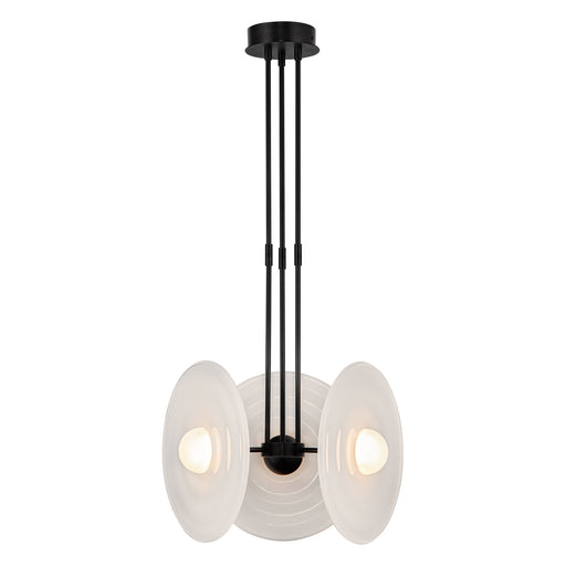 Harbour 18-in Urban Bronze/Glossy Opal LED Pendant by Alora Lighting | PD350318UBGO | Alora Lighting