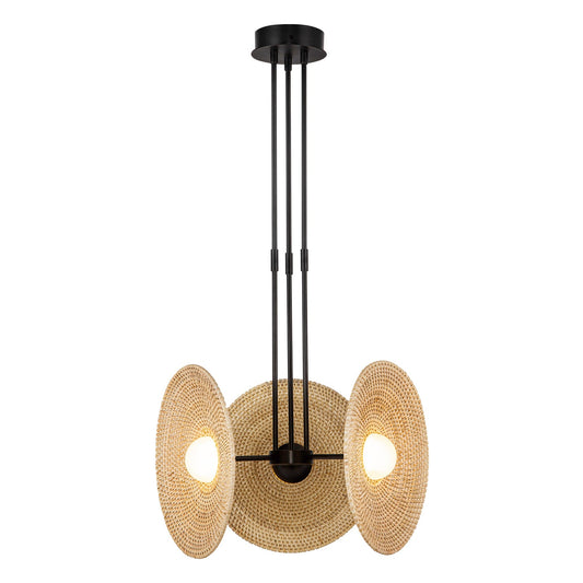 Harbour 18-in Urban Bronze/Woven LED Pendant by Alora Lighting | PD350318UBWO | Alora Lighting