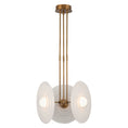 Load image into Gallery viewer, Harbour 18-in Vintage Brass/Glossy Opal LED Pendant by Alora Lighting | PD350318VBGO | Alora Lighting
