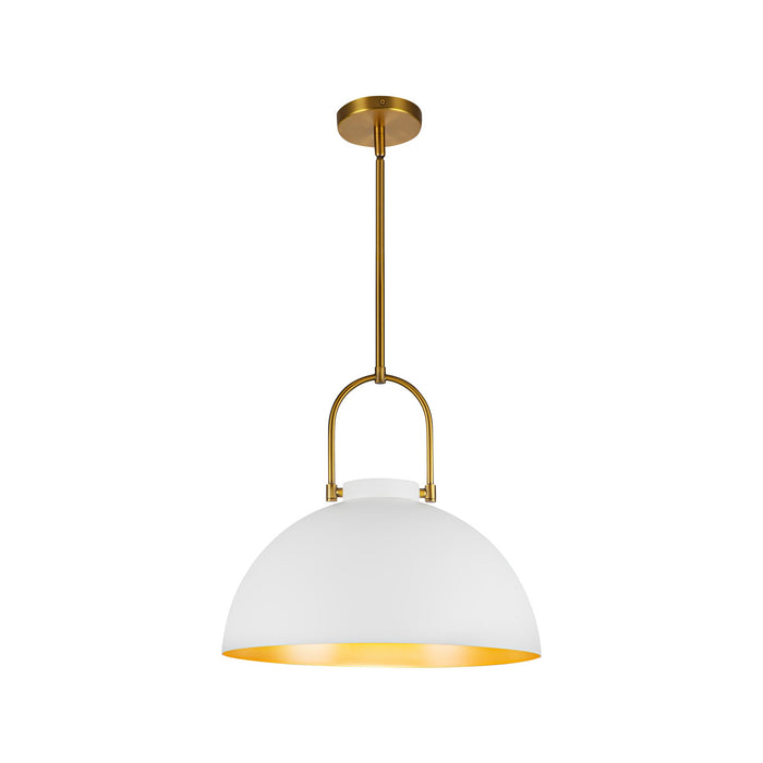 Harper 16-in White Socket Pendant by Alora Lighting | PD504016WH | Alora Lighting