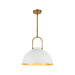 Harper 16-in White Socket Pendant by Alora Lighting | PD504016WH | Alora Lighting