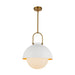 Harper 16-in White/Opal Glass Socket Pendant by Alora Lighting | PD507216WHOP | Alora Lighting
