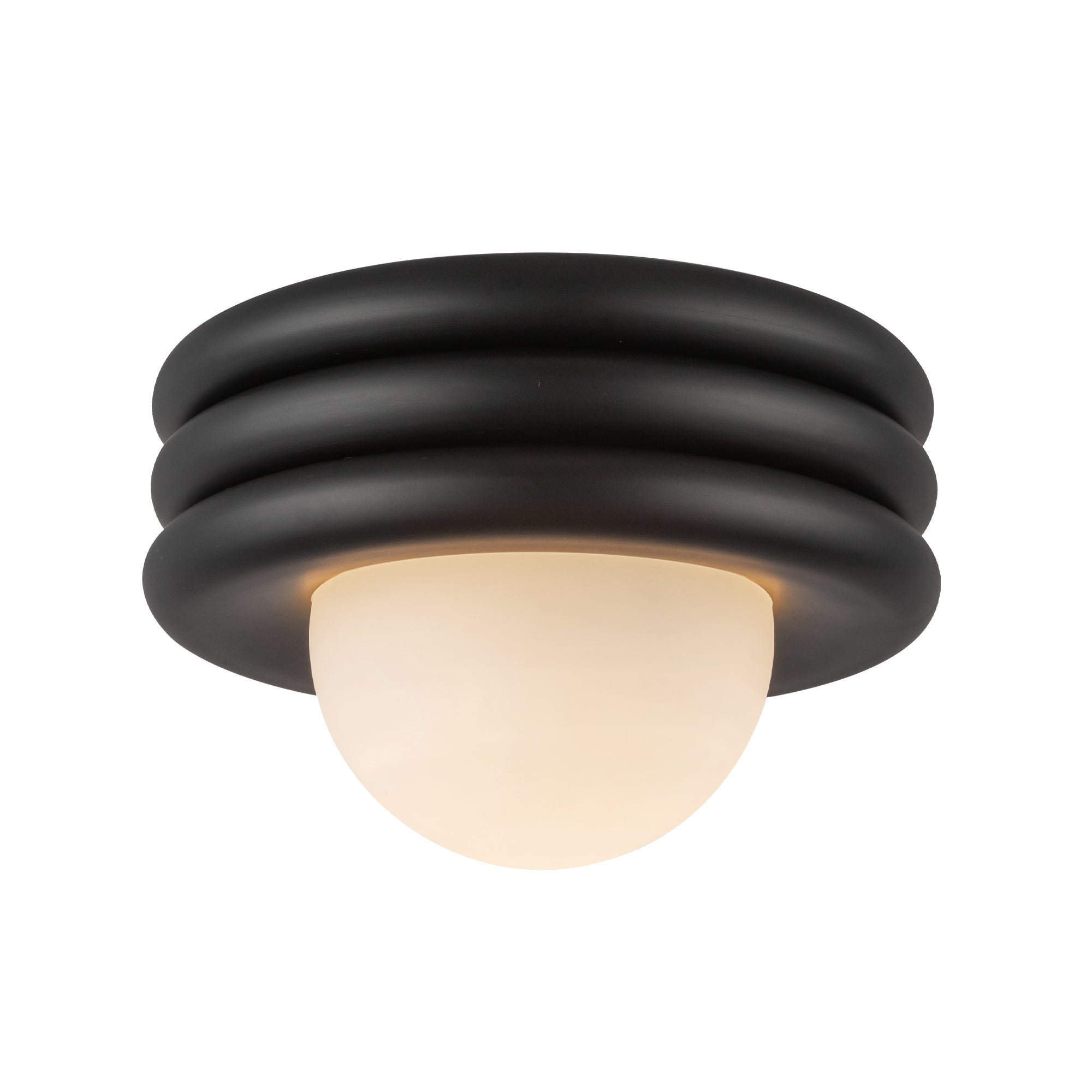 Harvey 12-in Matte Black Socket Semi-Flush Mount by Alora Lighting | SF426012MB | Alora Lighting