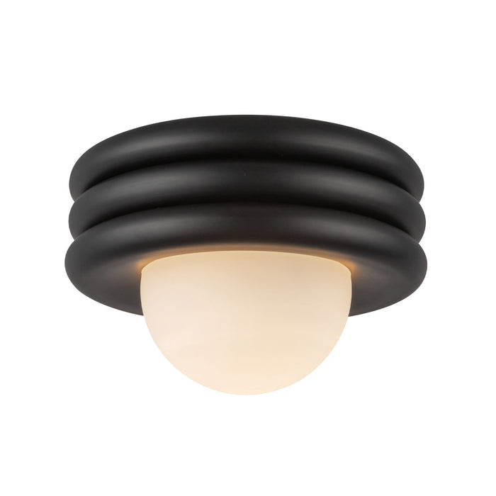 Harvey 12-in Matte Black Socket Semi-Flush Mount by Alora Lighting | SF426012MB | Alora Lighting