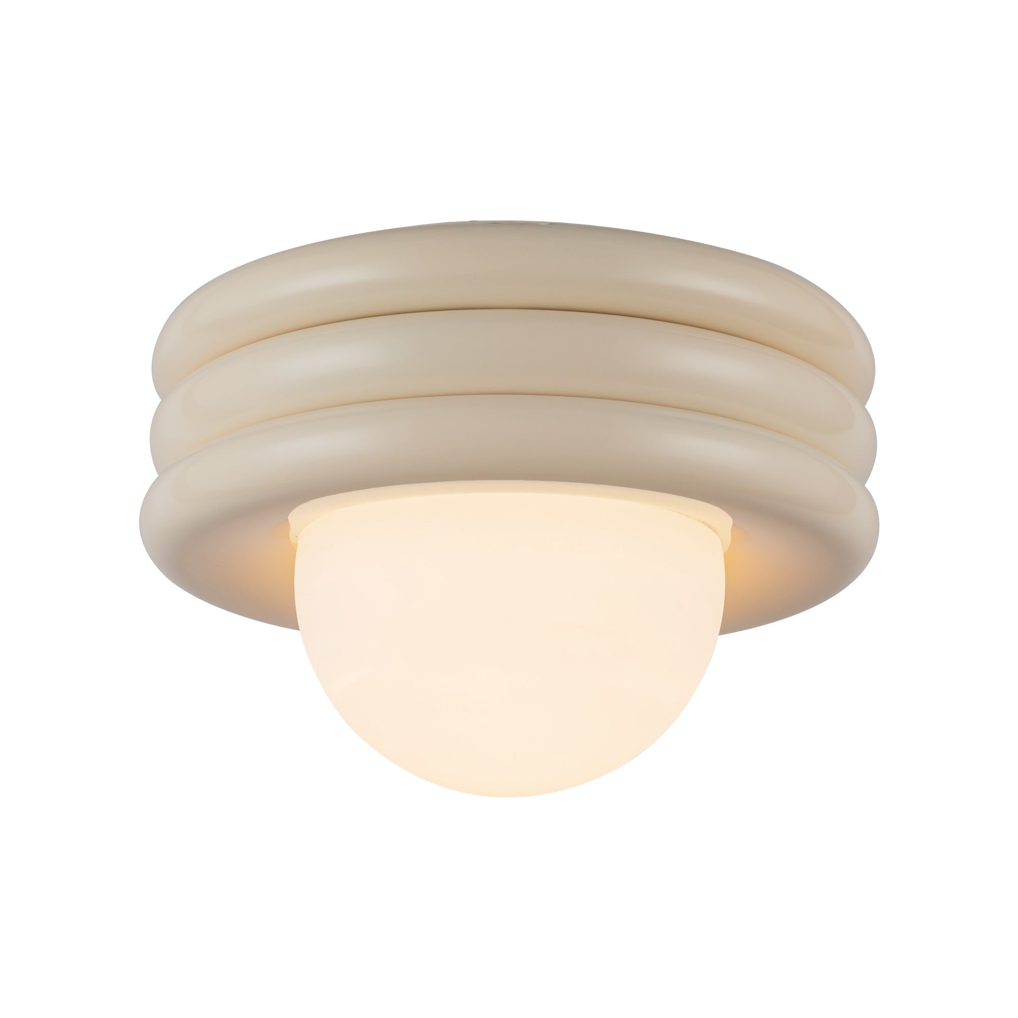 Harvey 12-in Pearl White Socket Semi-Flush Mount by Alora Lighting | SF426012PW | Alora Lighting