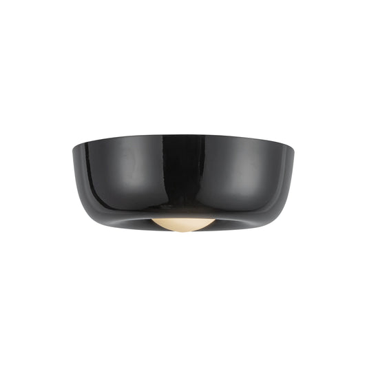 Hayden LED Flush Mount in Glossy Black Finish | Kuzco Lighting