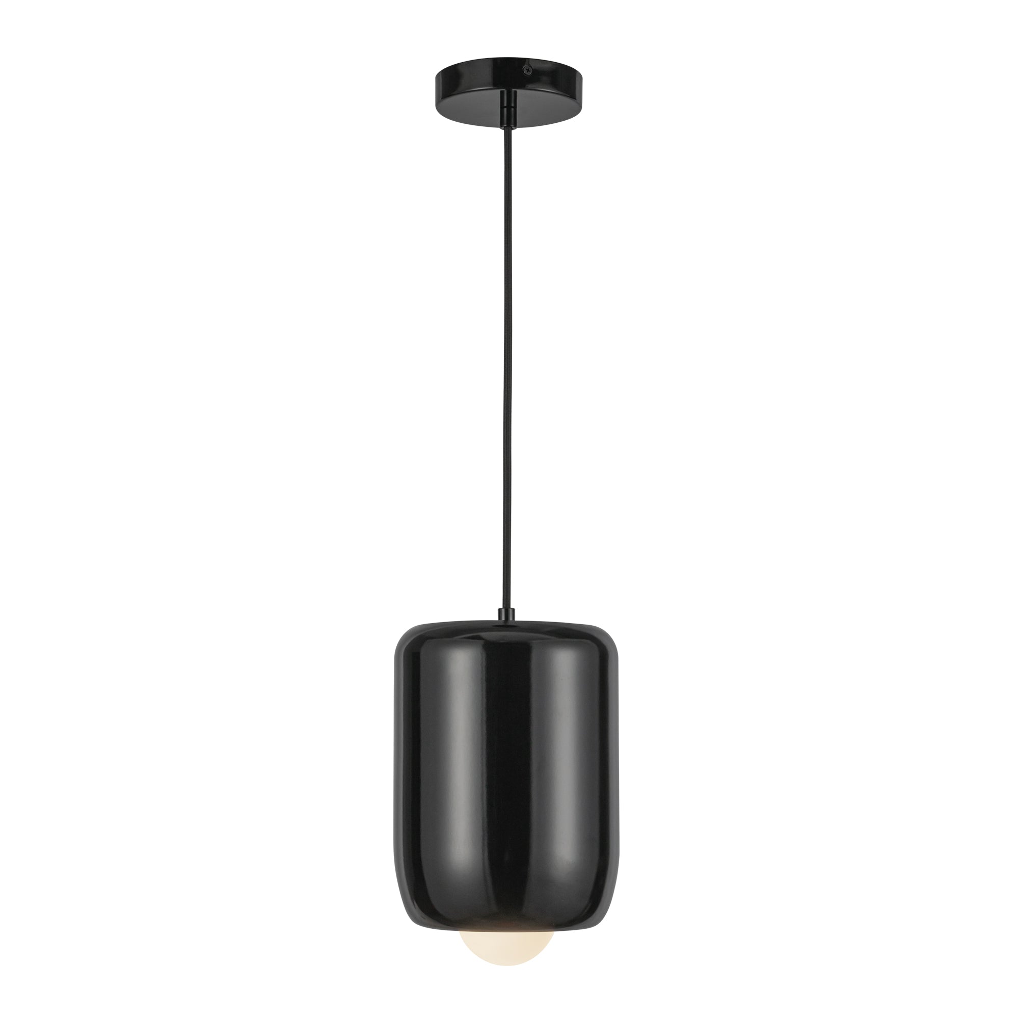 Hayden LED Pendant in Glossy Black Finish | Kuzco Lighting