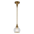 Load image into Gallery viewer, Hazel 6-in Aged Gold/Clear Glass 1 Light Pendant by Alora Lighting | PD524006AGCL | Alora Lighting
