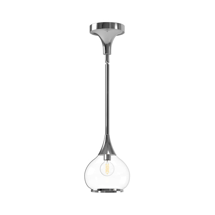 Hazel 6-in Chrome/Clear Glass 1 Light Pendant by Alora Lighting | PD524006CHCL | Alora Lighting