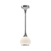 Hazel 6-in Chrome/Opal Matte Glass 1 Light Pendant by Alora Lighting | PD524006CHOP | Alora Lighting