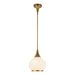 Hazel 10-in Aged Gold/Opal Matte Glass 1 Light Pendant by Alora Lighting | PD524110AGOP | Alora Lighting