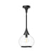 Hazel 10-in Clear Glass/Matte Black 1 Light Pendant by Alora Lighting | PD524110MBCL | Alora Lighting