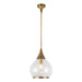 Hazel 14-in Aged Gold/Clear Glass 1 Light Pendant by Alora Lighting | PD524214AGCL | Alora Lighting