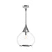 Hazel 14-in Chrome/Clear Glass 1 Light Pendant by Alora Lighting | PD524214CHCL | Alora Lighting