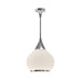 Hazel 14-in Chrome/Opal Matte Glass 1 Light Pendant by Alora Lighting | PD524214CHOP | Alora Lighting