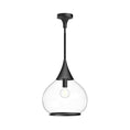 Load image into Gallery viewer, Hazel 14-in Clear Glass/Matte Black 1 Light Pendant by Alora Lighting | PD524214MBCL | Alora Lighting
