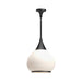 Hazel 14-in Matte Black/Opal Matte Glass 1 Light Pendant by Alora Lighting | PD524214MBOP | Alora Lighting
