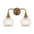 Load image into Gallery viewer, Hazel 17-in Aged Gold/Clear Glass 2 Lights Vanity by Alora Lighting | VL524217AGCL | Alora Lighting
