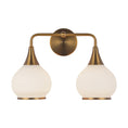 Load image into Gallery viewer, Hazel 17-in Aged Gold/Opal Matte Glass 2 Lights Vanity by Alora Lighting | VL524217AGOP | Alora Lighting
