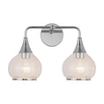 Load image into Gallery viewer, Hazel 17-in Chrome/Clear Glass 2 Lights Vanity by Alora Lighting | VL524217CHCL | Alora Lighting

