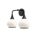 Hazel 17-in Matte Black/Opal Matte Glass 2 Lights Vanity by Alora Lighting | VL524217MBOP | Alora Lighting