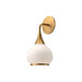 Hazel 6-in Aged Gold/Opal Matte Glass 1 Light Wall/Vanity by Alora Lighting | WV524006AGOP | Alora Lighting