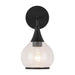 Hazel 6-in Clear Glass/Matte Black 1 Light Wall/Vanity by Alora Lighting | WV524006MBCL | Alora Lighting