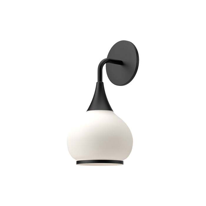 Hazel 6-in Matte Black/Opal Matte Glass 1 Light Wall/Vanity by Alora Lighting | WV524006MBOP | Alora Lighting