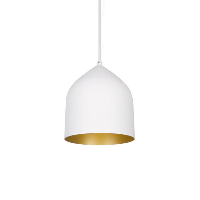 Helena LED Pendant in White/Gold Finish | Kuzco Lighting