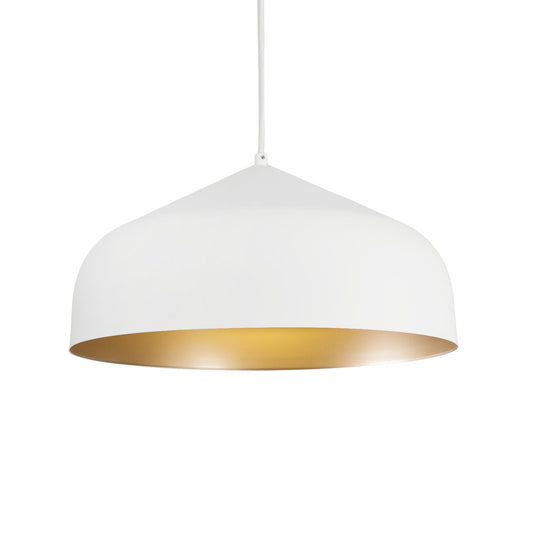 Helena LED Pendant in White/Gold Finish | Kuzco Lighting