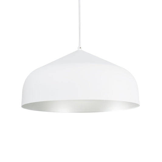 Helena LED Pendant in White/Silver Finish | Kuzco Lighting
