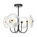 Hera 21-in Matte Black/Clear Ribbed Glass LED Pendant by Alora Lighting | PD417904MBCR-UNV | Alora Lighting