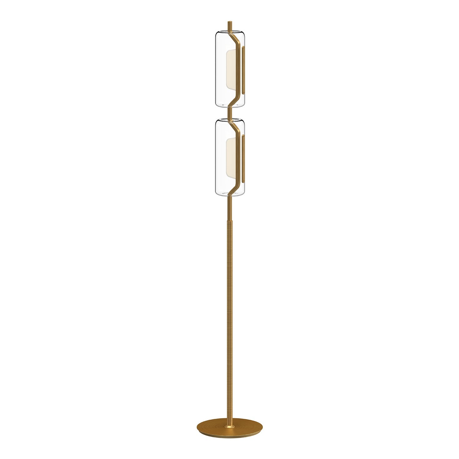 Hilo LED Floor Lamp in Brushed Gold Finish | Kuzco Lighting