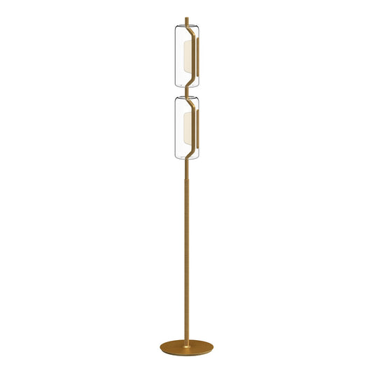 Hilo LED Floor Lamp in Brushed Gold Finish | Kuzco Lighting