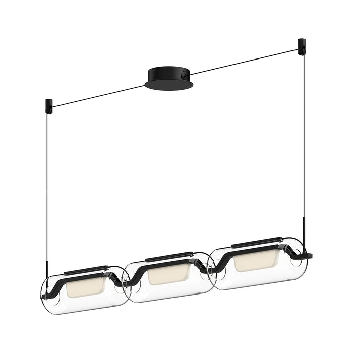 Hilo LED Linear Pendant in Black Finish | Kuzco Lighting