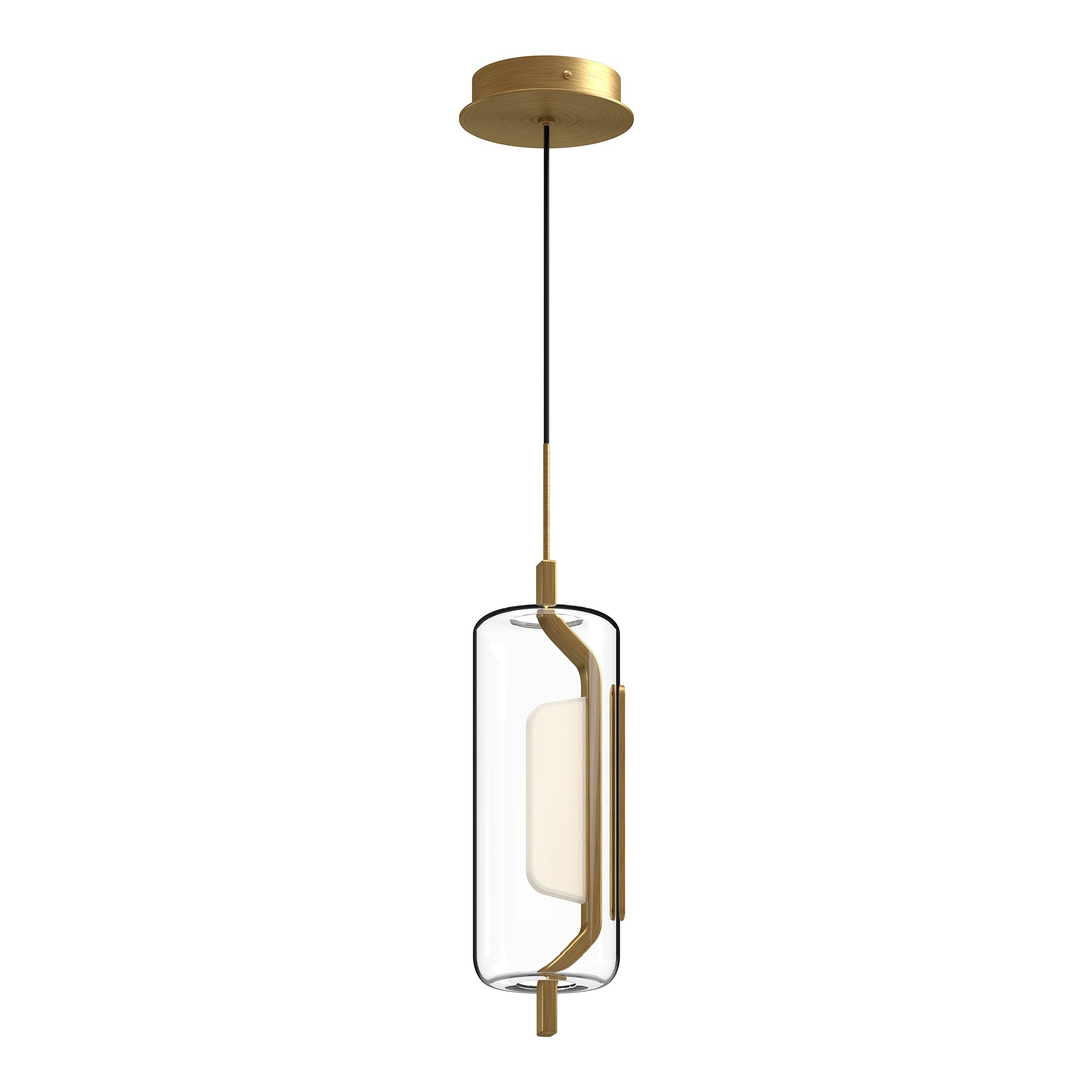 Hilo LED Pendant in Brushed Gold Finish | Kuzco Lighting