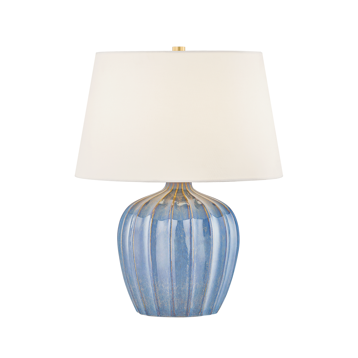 Myla Table Lamp by Mitzi in Aged Brass/Ceramic Spring Lake Finish 