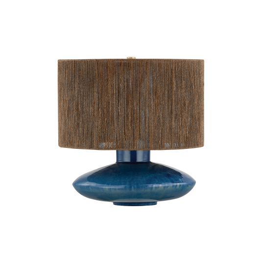 Enya Table Lamp by Mitzi in Aged Brass/Ceramic Shadow Amphora Finish 