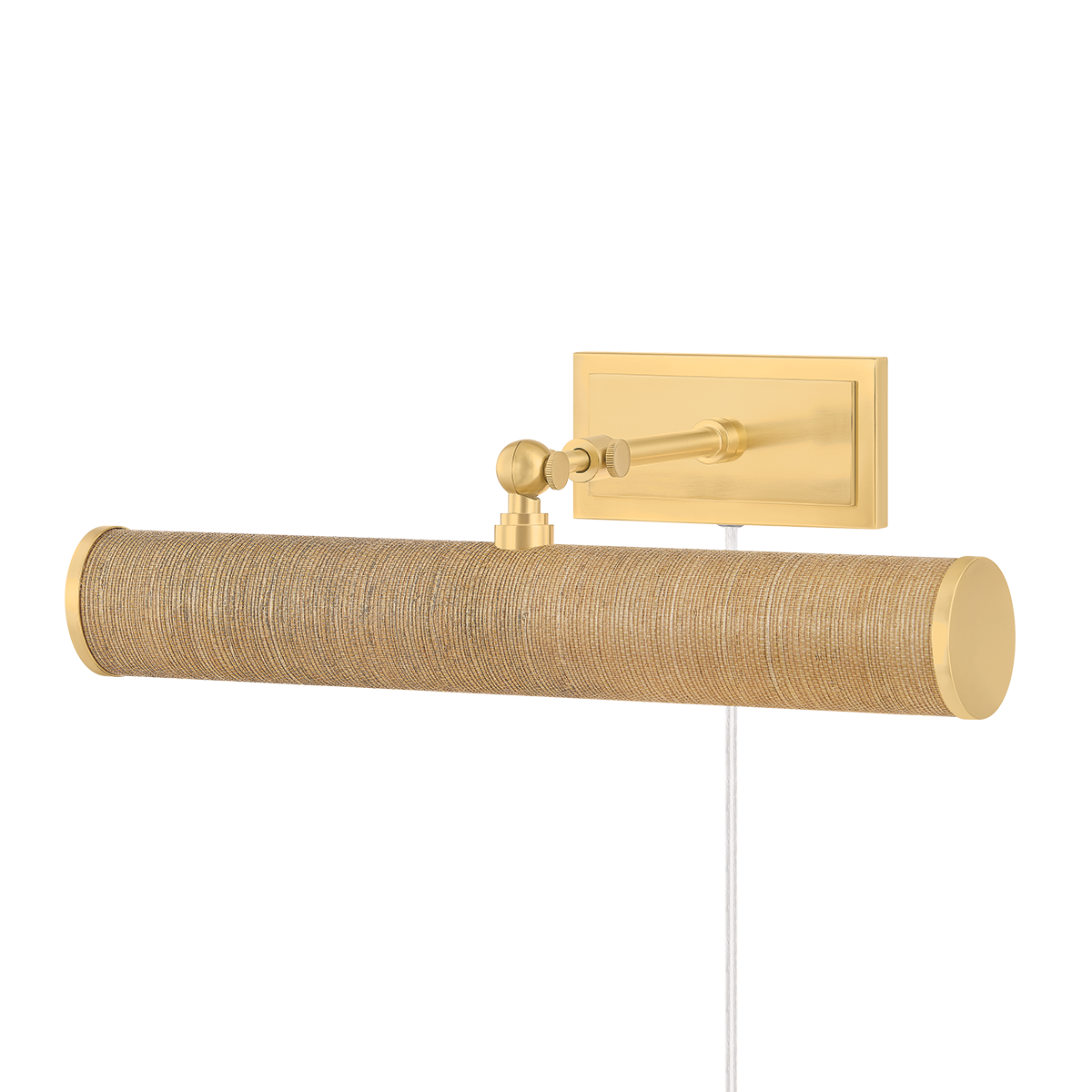 Holly Picture Light by Mitzi in Aged Brass/Grasscloth Finish 
